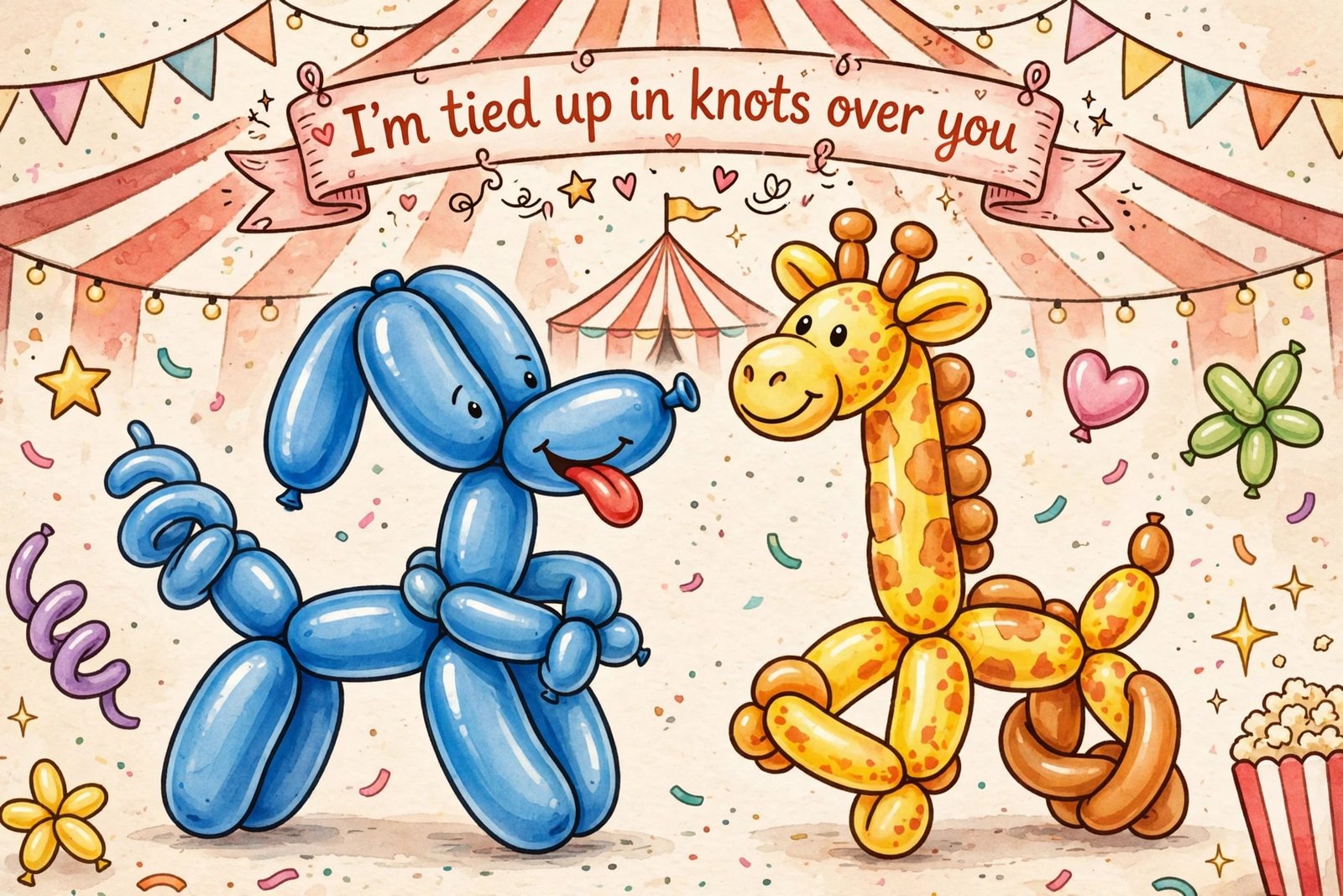 balloon animals funny shapes tied up in knots text