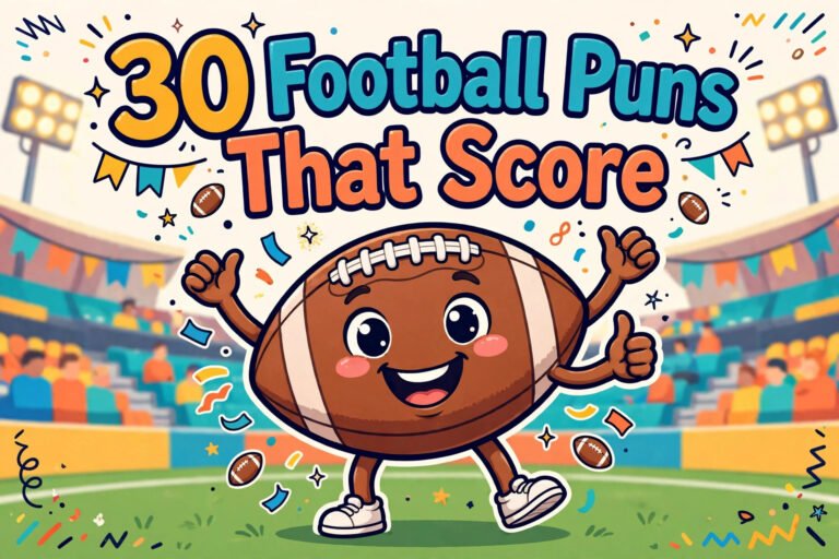 cute cartoon football smiling 30 football puns that score typography