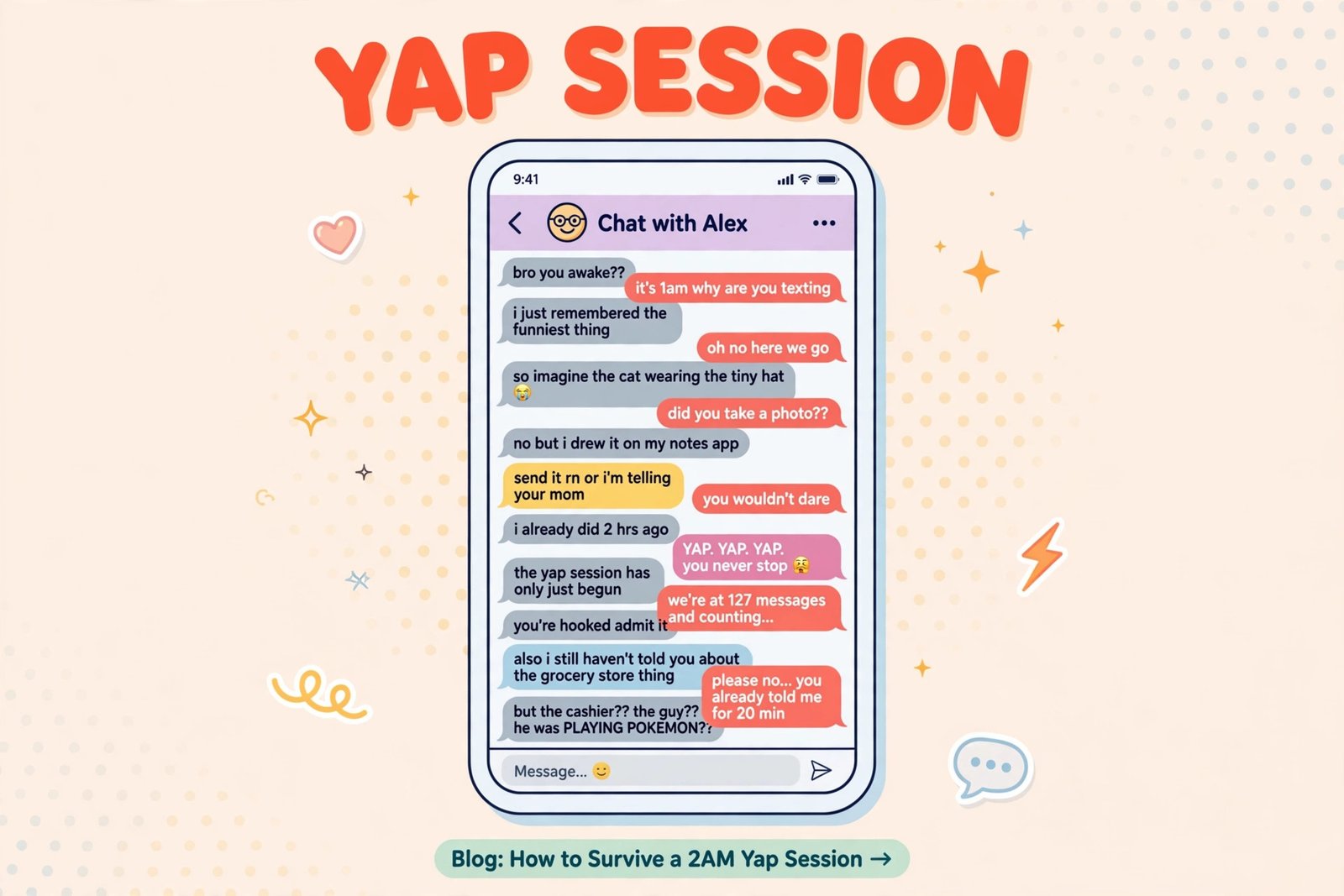 Phone yap session illustration