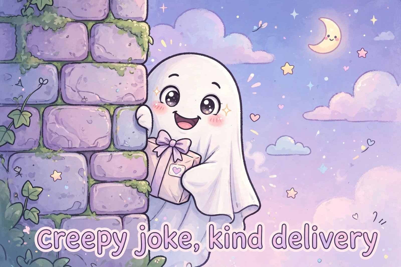 friendly ghost peeking from wall meme