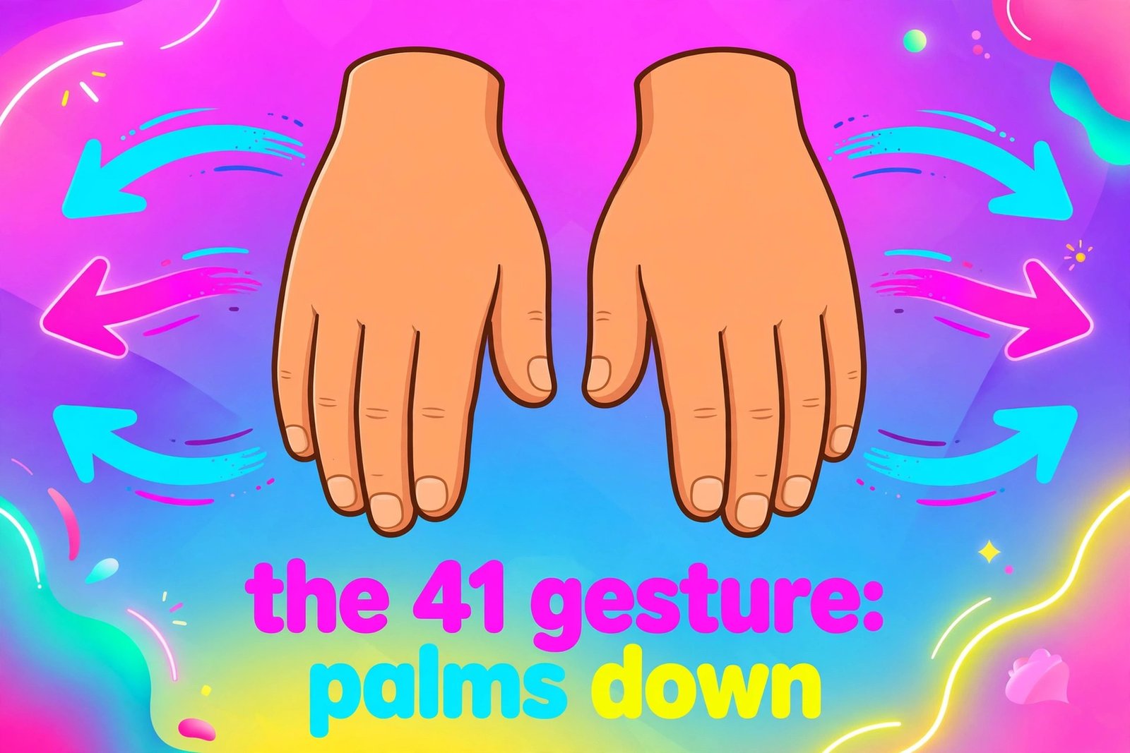 41 hand gesture palms down illustration