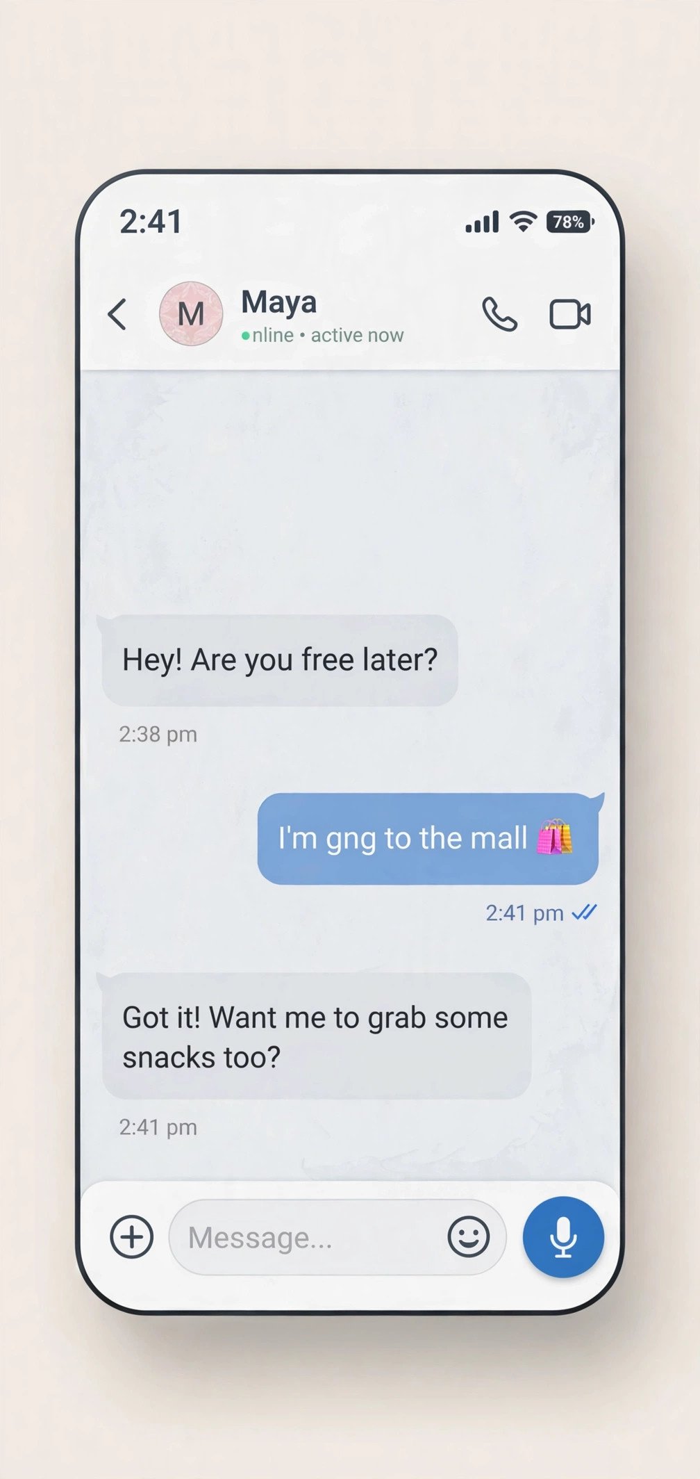 text message example using gng abbreviation
